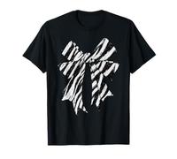 Estampado de rayas de cebra coqueta lazo mujeres niñas patrón de cebra Camiseta