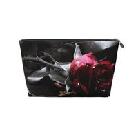 Estampado de Rosas Negras góticas, Bolsa de artículos de tocador Bolsa de Maquillaje Bolsa de cosméticos Bolsa de artículos de tocador de Viaje portátil