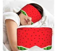 Estampado de sandía, fruta, rojo, elegante, Antifaz para dormir, ideal para el hogar, viajes y trabajo por turnos. Cubre completamente los ojos y bloquea la luz.