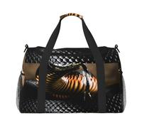 Estampado de Serpiente Mamba Negra,Bolsas Deportivas, Bolsos de Viaje Deportivos Cruzados de Mano, Bolsas de Viaje de Gran Capacidad para Mujeres y Hombres.