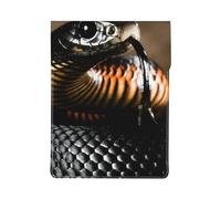 Estampado de Serpiente Mamba Negra,Funda de Cuero PU para portátil, Funda para portátil, Funda para portátil, maletín para Tableta