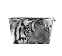 Estampado de Tigre Blanco y Negro, Bolsa de artículos de tocador Bolsa de Maquillaje Bolsa de cosméticos Bolsa de artículos de tocador de Viaje portátil
