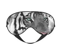 Estampado de tigre blanco y negro, Cubreojos completos Antifaz bloqueador de luz Antifaz para dormir Antifaz suave con los ojos vendados Noche