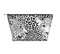 Estampado De Tigre Y Leopardo En Blanco Y Negro, Bolsa de artículos de tocador Bolsa de Maquillaje Bolsa de cosméticos Bolsa de artículos de tocador de Viaje portátil