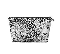 Estampado De Tigre Y Leopardo En Blanco Y Negro, Bolsa de artículos de tocador Bolsa de Maquillaje Bolsa de cosméticos Bolsa de artículos de tocador de Viaje portátil