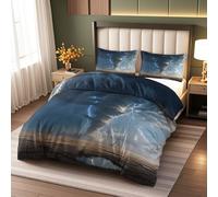 Estampado De Tormenta con Tornado Juego de Ropa de Cama 3 Piezas 240x220cm Desastre Natural Poliéster Microfibra Azul Juego de Fundas de Edredón Incluye 1 Funda Nórdica y 2 Funda de Almohada