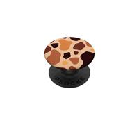 Estampado De Vaca Marrón Animal Estético Y2K Vaquera Girly Lindo PopSockets PopGrip Adhesivo