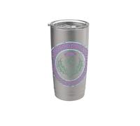 Estampado desgastado de cardo escocés con nudo celta Vaso térmico de acero inoxidable de doble pared
