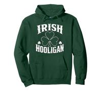 Estampado Desgastado de tréboles irlandeses Hooligan Sudadera con Capucha