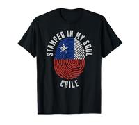 Estampado en Mi Alma Chile Diseño Bandera Orgullo Chileno Camiseta