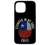 Estampado en Mi Alma Chile Diseño Bandera Orgullo Chileno Carcasa para iPhone 13 Pro MAX