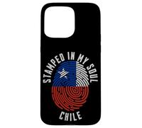 Estampado en Mi Alma Chile Diseño Bandera Orgullo Chileno Carcasa para iPhone 15 Pro MAX