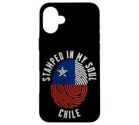 Estampado en Mi Alma Chile Diseño Bandera Orgullo Chileno Carcasa para iPhone 16 Plus