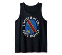 Estampado en My Soul Congo Kinshasa Bandera DRC Pride Camiseta sin Mangas