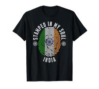 Estampado en My Soul India Flag Design Indian Pride Camiseta