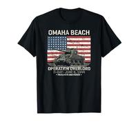 Estampado Envejecido en Tanque de Omaha Beach Operation Overlord D-Day 1944 Camiseta