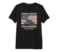Estampado Envejecido en Tanque de Omaha Beach Operation Overlord D-Day 1944 Camiseta Premium