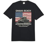 Estampado Envejecido en Tanque de Omaha Beach Operation Overlord D-Day 1944 Comfort Colors Adult Heavyweight T-Shirt