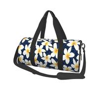 Estampado Flor De Plumeria Frangipani Blanco Tropical, Bolsa de Viaje de Gran Capacidad, Bolso Redondo, Bolsa de Viaje Deportiva, Bolsa de Mano, Bolsa de Fitness