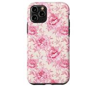 Estampado floral de peonías rosas en estilo cottagecore Carcasa para iPhone 11 Pro