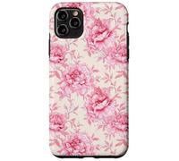 Estampado floral de peonías rosas en estilo cottagecore Carcasa para iPhone 11 Pro Max