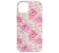 Estampado floral de peonías rosas en estilo cottagecore Carcasa para iPhone 14 Plus