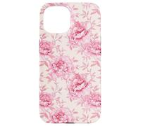 Estampado floral de peonías rosas en estilo cottagecore Carcasa para iPhone 15