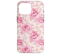Estampado floral de peonías rosas en estilo cottagecore Carcasa para iPhone 16 Pro Max