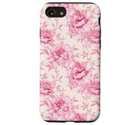 Estampado floral de peonías rosas en estilo cottagecore Carcasa para iPhone SE (2020) / 7 / 8