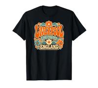 Estampado Floral Maravilloso de Liverpool Merseyside, Inglaterra Camiseta