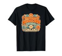 Estampado Floral Maravilloso de Liverpool Merseyside, Inglaterra Camiseta gráfica económica