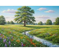 Estampado Floral Puzzle de 4000 Piezas para Adultos, Rompecabezas Adultos 4000 Piezas Árbol Incluye Póster, Entretenimiento Educativo, Juego de Habilidad para Toda La Familia, Medidas:141x87cm