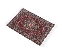 Estampado Floral Turco, 1:12 1:12 Miniatura Alfombra en Miniatura Cubiertas de Casas de Muñecas en para Casa de Muñecas en (satén Rojo)