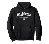 Estampado gótico Blanco Envejecido de St. Andrews Scotland con león Rampante Sudadera con Capucha