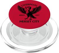 Estampado Grande Negro de Liverpool Mersey City Desde 1207 con Forma de pájaro PopSockets PopGrip para MagSafe