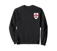 Estampado lateral del escudo de los Caballeros Templarios con forma de cruz y cruzadas Sudadera