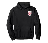 Estampado lateral del escudo de los Caballeros Templarios con forma de cruz y cruzadas Sudadera con Capucha