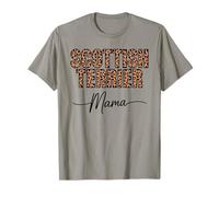 Estampado Leopardo Scottish Terrier Mama Scottie Terriers Camiseta