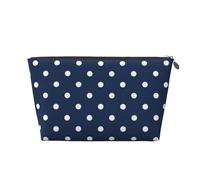 Estampado Lunares Blanco Azul Marino, Bolsa de artículos de tocador Bolsa de Maquillaje Bolsa de cosméticos Bolsa de artículos de tocador de Viaje portátil