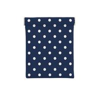Estampado Lunares Blanco Azul Marino, Squeeze Top Wallet Bolsa de Almacenamiento para Mujer Monedero pequeño Bolsa de Cambio