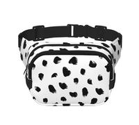 Estampado pictórico de Animal dálmata,Riñonera Cuadrada de Doble Capa, Bolso de Viaje, Bolso Informal para el Pecho.