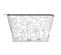 Estampado Química Negro Blanco, Bolsa de artículos de tocador Bolsa de Maquillaje Bolsa de cosméticos Bolsa de artículos de tocador de Viaje portátil