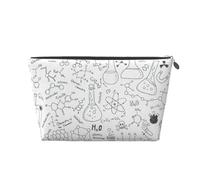 Estampado Química Negro Blanco, Bolsa de artículos de tocador Bolsa de Maquillaje Bolsa de cosméticos Bolsa de artículos de tocador de Viaje portátil