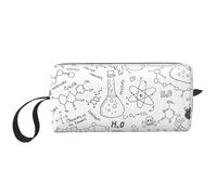 Estampado Química Negro Blanco, Bolsa de Maquillaje Bolsa de cosméticos Bolsa de artículos de tocador de Viaje portátil Bolsa de Maquillaje