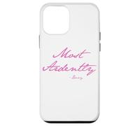 Estampado Rosa con la Escritura a Mano de Darcy con más Ardor de Jane Austen Carcasa para iPhone 12 Mini