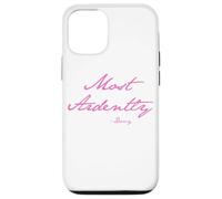 Estampado Rosa con la Escritura a Mano de Darcy con más Ardor de Jane Austen Carcasa para iPhone 12/12 Pro