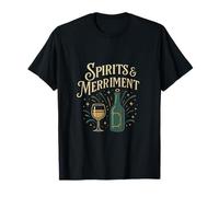 Estampado Spirits & Merriment Beer Wine Bar para fiesta Camiseta
