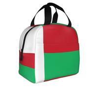 Estampado Vintage Madagascar Bandera Bolsas Almuerzo Lonchera Nevera Niños Reutilizable Tote Unisex Bandolera Almuerzo Aislado Para Exterior Picnic Trabajo Escuela Acampada
