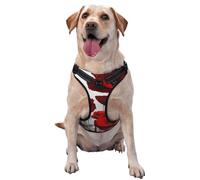 Estampados de Flores de Amapola roja,Arnés para Mascotas, arnés Reflectante Ajustable para Perros,M