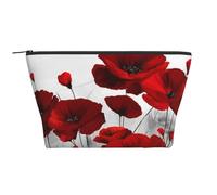 Estampados de Flores de Amapola roja, Bolsa de artículos de tocador Bolsa de Maquillaje Bolsa de cosméticos Bolsa de artículos de tocador de Viaje portátil